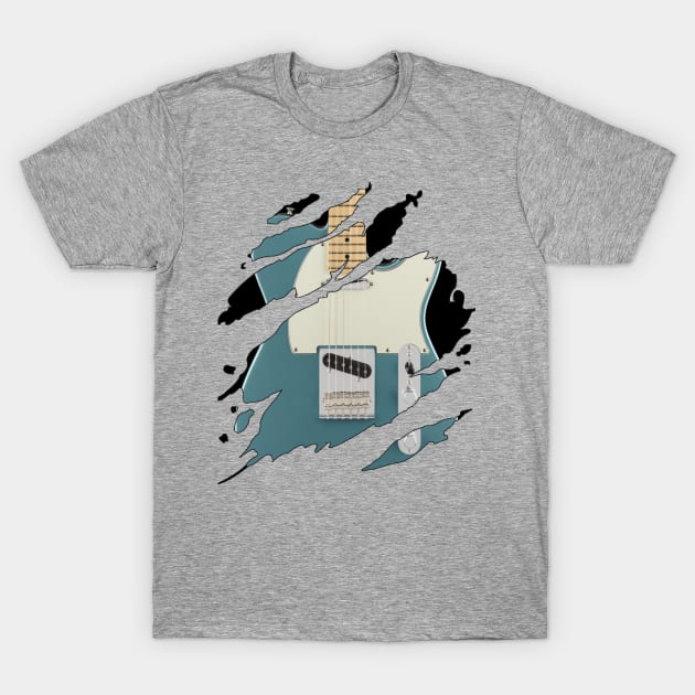 Blue Telecaster Soul T-Shirt by Flyingpanda